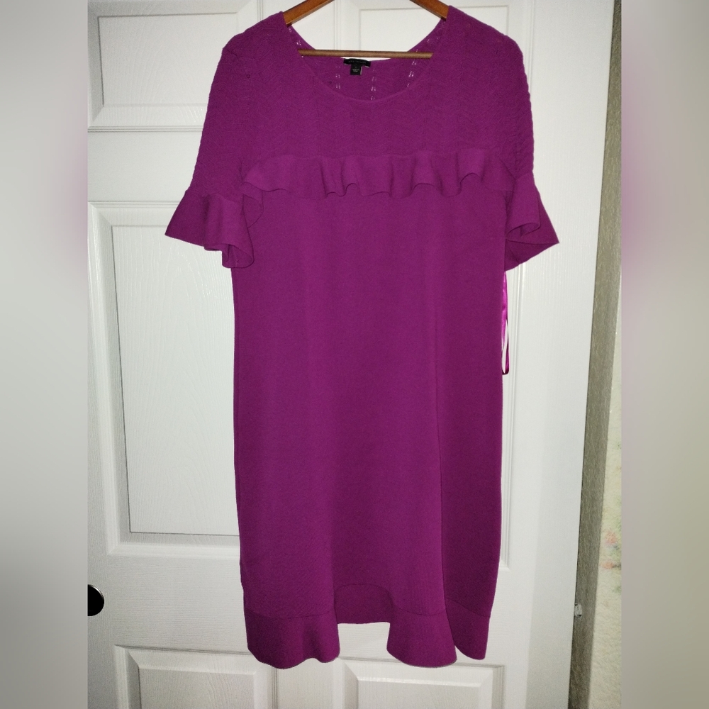 Anne Klein Purple Midi Dress
